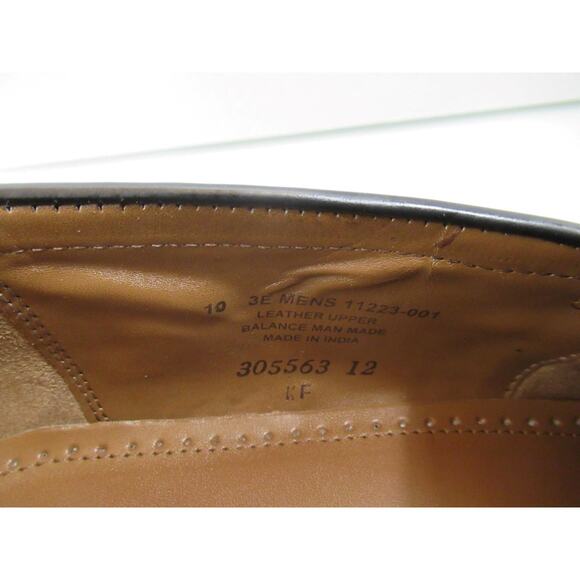 Men's Florsheim Lexington Kiltie Tassel Wing Tip Loafer Black Size 10 Wide 3E - Picture 7 of 12